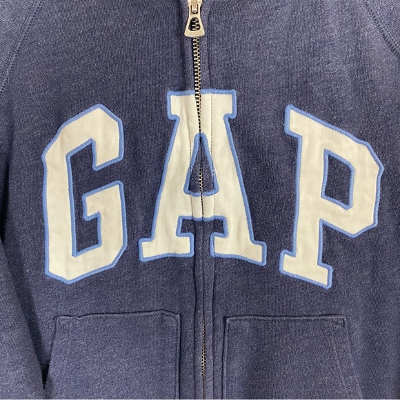 Vintage GAP Y2K Blue & White Full Zip Retro Sweater - Picture 3 of 8